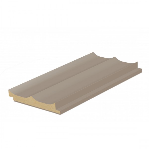 L＊ WALL FINISH PANEL 2800X118X17.7 CREAM S027, GIZIR (wave width - 54mm).